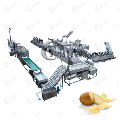 patata Chips Production Line de 380V 50HZ, calor eléctrico y patata Chips Line del control