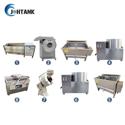 sistema de Chips Making Line 8 de la patata de la pequeña escala de 220V 380V