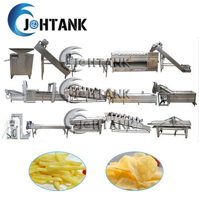 SUS304 patata completamente automática Chips Making Machine 500kg/H