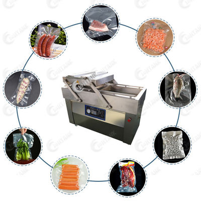 Anuncio publicitario dual del sellador del vacío de la cámara del arroz vegetal de la salchicha de la carne de la comida