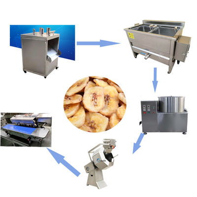 KG/H de acero inoxidables de Chips Potato Chips Making Line del plátano del llantén 100