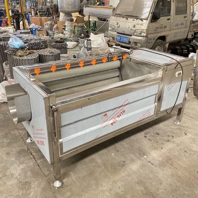 línea de transformación de la verdura de la lavadora de la burbuja de la peladora del rolle de las lanas de la zanahoria 500kg/h y de la verdura de la máquina de la limpieza de la fruta