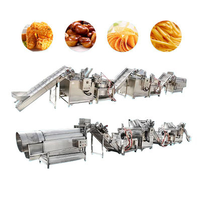 Cadena de producción congelada de las patatas fritas del bocado, patata fresca Chips Production Line