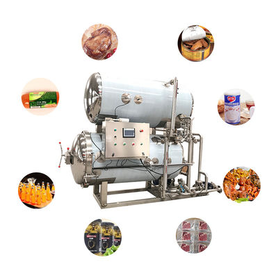 máquina de la esterilización de la comida 500L, máquina de la réplica del espray de agua para la bolsa de la comida