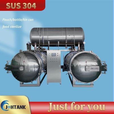 Máquina de la autoclave de la réplica de la inmersión del agua del esterilizador del doble capa para la comida del envasado al vacío