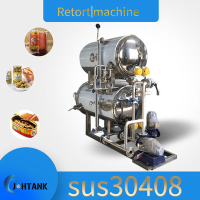 Esterilizador de la réplica de la autoclave de la inmersión del agua para la comida flexible del paquete del vacío