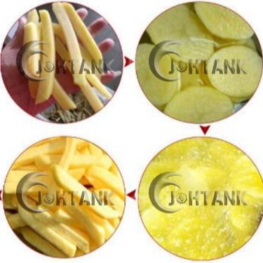 Patatas fritas congeladas industriales que hacen la máquina, llantén Chips Making Machine 2000kg/hr del plátano