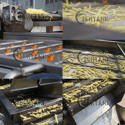 cadena de producción congelada de las patatas fritas 500kg/H