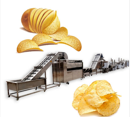 500kg/h el plátano completamente automático Chips Making Machine Potato Frozen frió