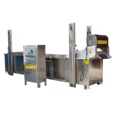 Máquina que fríe continua de los bocados para las bolas de camarón de Wing Chicken Cutlet Steak Fried de la parrilla