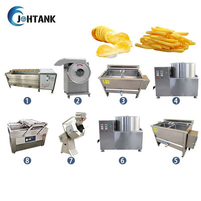 Línea de transformación congelada de las patatas fritas de la pequeña escala 2000kg/hr
