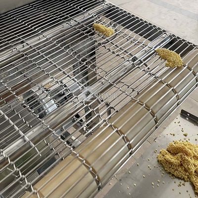 Máquina que fríe continua Sus304 1000kg/H de la correa doble del pollo de las albóndigas